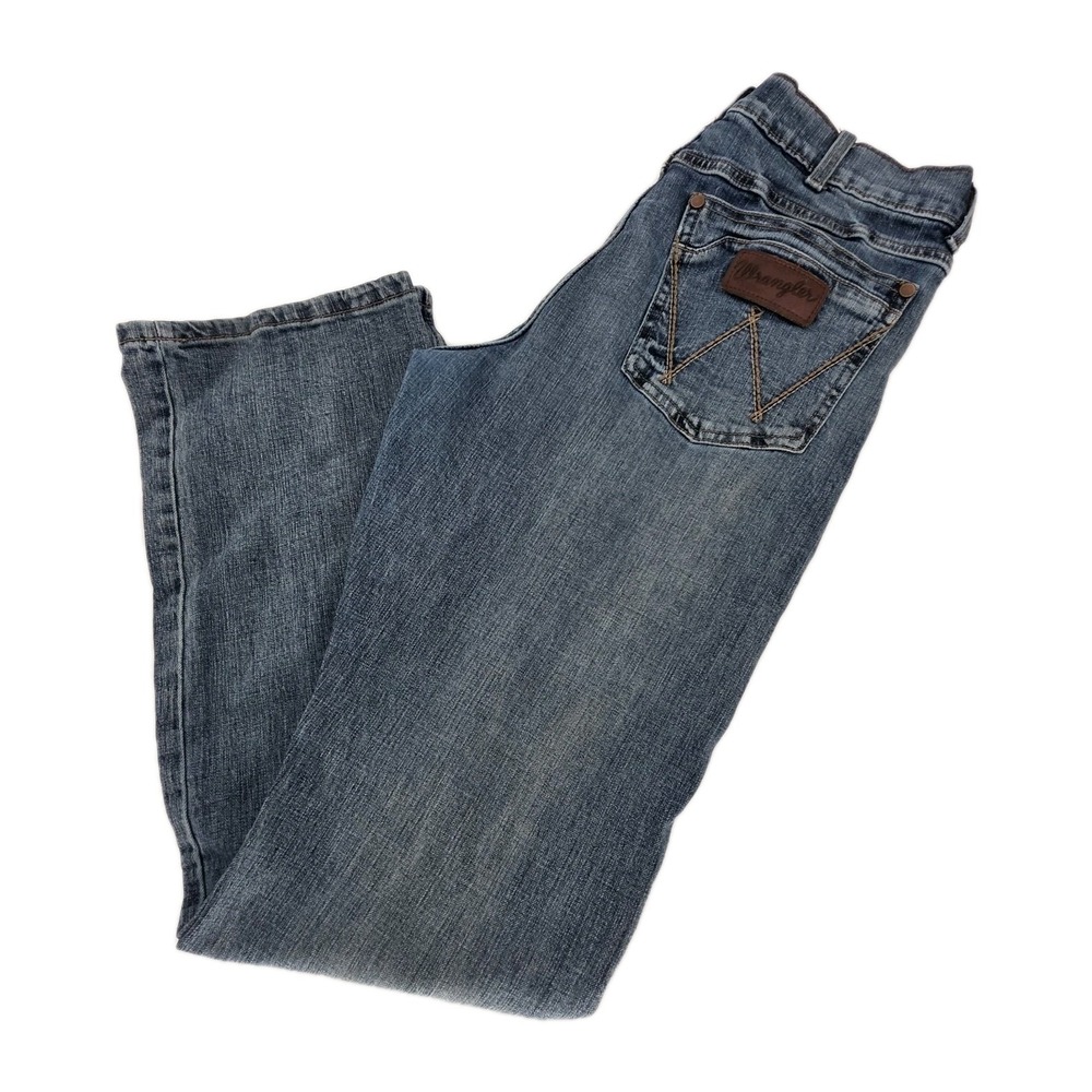 Wrangler Retro Relaxed Boot Jeans Mens 32x34 Blue Denim Cowboy Rodeo Western - Picture 7 of 8